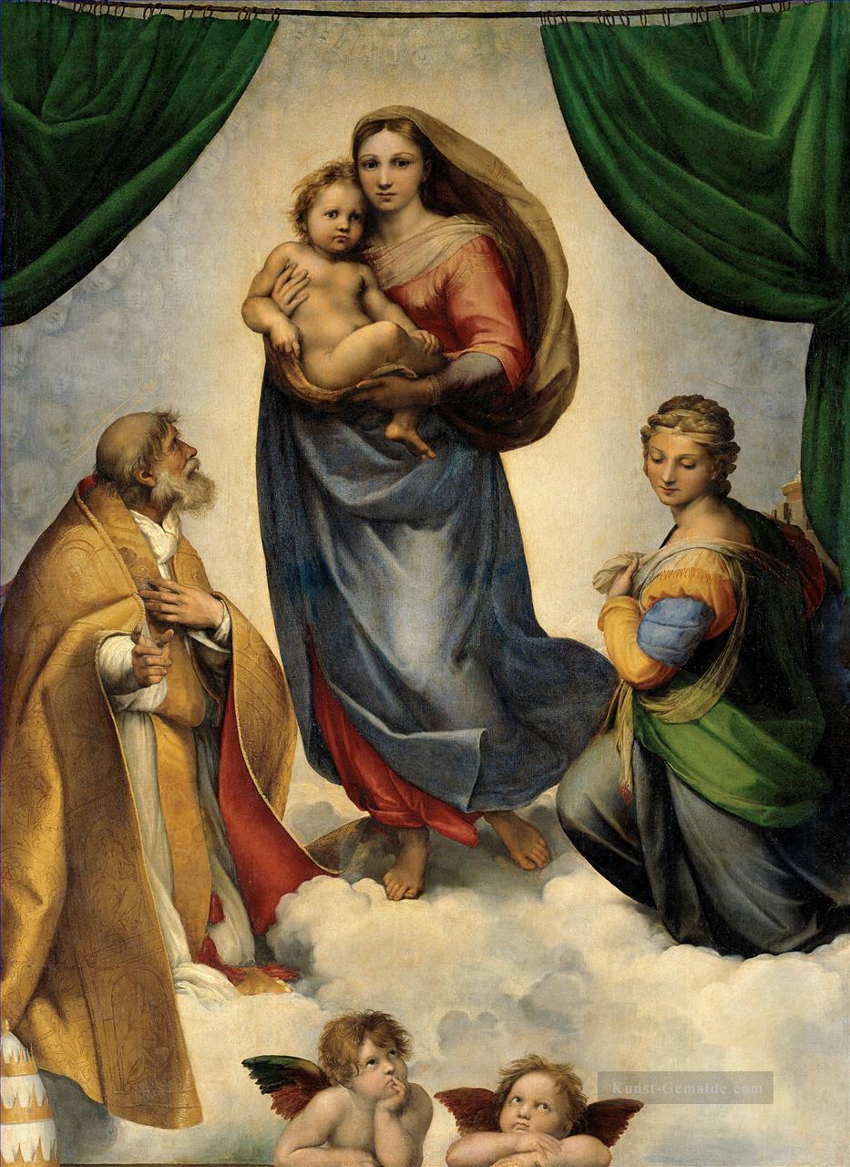 Die Sistine Madonna Renaissance Meister Raphael Ölgemälde